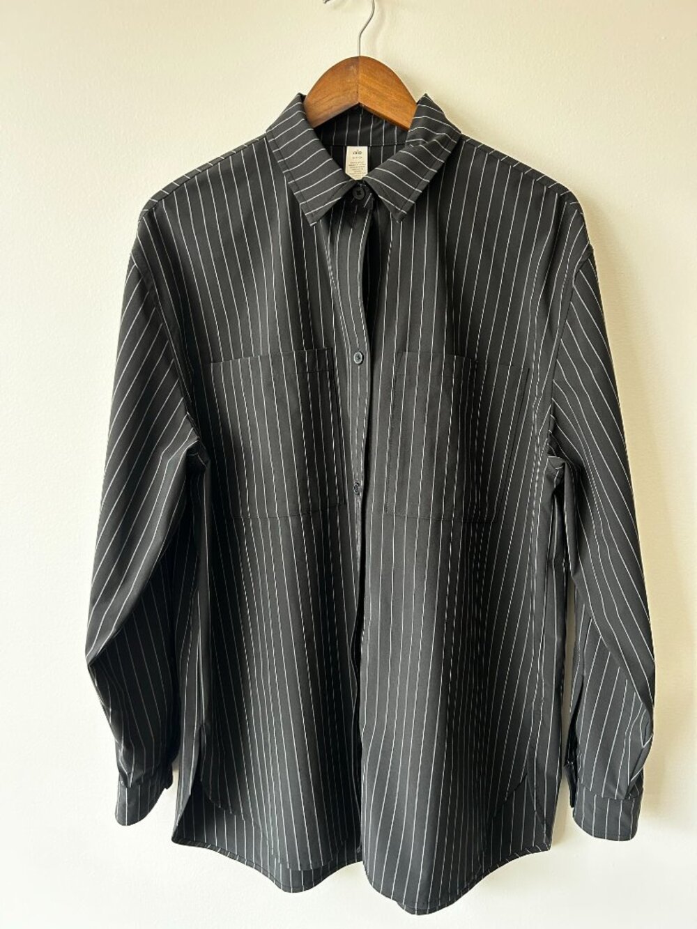 ALO Pinstripe Boxer Short + Button Down Long Sleeve Set - Like New - Size: Small - Picture 5 of 10